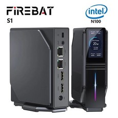 FIREBAT S1 인텔 알더 레이크 N100 미니 PC 게이밍 게이머 윈도우 11 HDMI BT4.2 DDR4 16GB 512G 듀얼 SSD 데스크탑