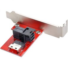 케이블cc PCIExpress 4.0 Mini SAS SFF8087 to Oculink SFF8611 SFF8612 PCBA 여성 어댑터브라켓 포함, SFF-8654 to SFF-8643, 1개