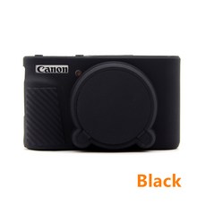 Eazedream 캐논 PowerShot SX730 SX740 HS 카메라용 고무 실리콘 케이스 바디 커버 프레임, 1개, Black