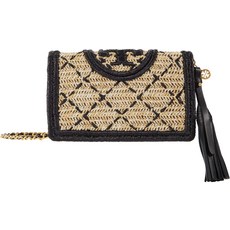 [해외제품] 크로스백 Tory Burch Fleming Soft Straw Wallet Crossbody (토리 버치 플레밍 소프트 밀짚 지갑 크로스바디) -142231