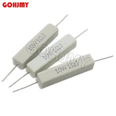 10PCS 10W 시멘트 저항 0.1 ~ 10k ohm 0.22 0.33 0.33R 1R 2R 8R 10R 15R 47R 100R 1 10 25 47 100 1K 2K 10K oh, 5)10w 15 ohm