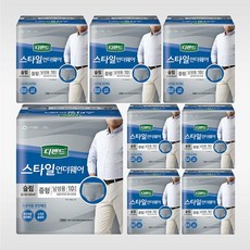 남성용 디펜드 스타일 언더웨어 파워 중형9P x 8팩 -총72매 팬티형 디팬드 성인기저귀 요실금팬티, 9매