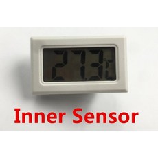 디지털 lcd 자동차 애완 동물 온도계 습도 미터 센서 인 스트 루먼트 고온계 조절기, 01 white, 1개