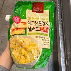 쉐프엠 짜먹는 콘감자 에그 샐러드 1kg, 아이스팩 포장, 1개