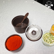 우승주방 국산 목향 양념단지 소금 후추 다대기 양념 통 용기, 1개, 180ml