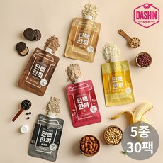 [다신샵] 고단백 프로틴쉐이크 단백한끼 5종 혼합세트(곡물+초코+바나나+콩+팥), 30팩, 1세트, 25g