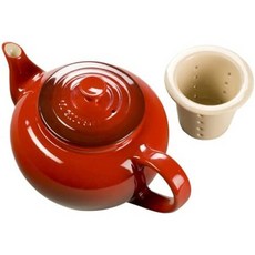 일본직발송 4. 르쿠르제(LE CREUSET) 르쿠르제 찻주전자 체리 레드 910111-00-06 B000P7Q1ZQ, One Size, One Color