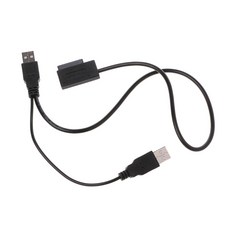USB 2.0 ~ 13pin (7pin+6pin) DVD-ROM CD-ROM 용 SATA 어댑터 컨버터 케이블, 검은색, 1개