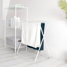 화이트 미니 접이식 수건 빨래건조대 (S), 1개