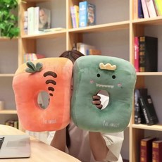 kirahosi 낮잠베개 책상베개 꿀잠베개 캐릭터 낮잠쿠션 70호+덧신증정 Qo8jjaf, 그린 4