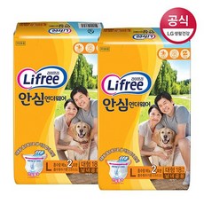 LG생활건강 라이프리 안심팬티 대형 18P 2팩/허리둘레90-125cm, 없음, 상세설명 참조