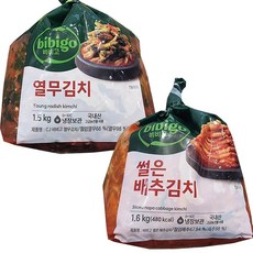 비비고 썰은 배추김치 + 열무김치, 2개, 1.5kg