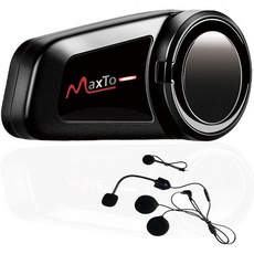LCD 화면이 있는 MAXTO 모터사이클 블루투스 헤드셋 M2C 1000M 6 라이더 그룹 헬멧 통신 시스템 유니버설 모터바이크 인터콤 방수 카스코 데 모터 인터콤도르 FMGP, M2