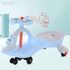 DALIN 붕붕카 아기가 꼬불꼬불 밴을 타고 음악 바퀴를 슬라이딩하다 XZ09 A28, 05 스카이블루 (불빛 음악 핸들)