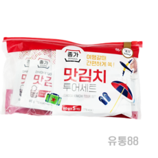 종가집 맛김치 투어세트 80g x 5봉 여행 캠핑 김치 포기김치, 5개
