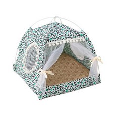접이식 고양이 침대 텐트 개집 강아지집 새끼 바구니 귀여운 고양, 1개, C.M Size 38 38 27 cm