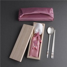 칠보은수저 장수거북 1벌 70% 80% 99% 부모님생신선물 개업선물 외국인선물 은수저세트 결혼예물 창립기념품 생일선물 돌잔치선물 입학선물, 99퍼세트-홍색+핑크보자기, 1p
