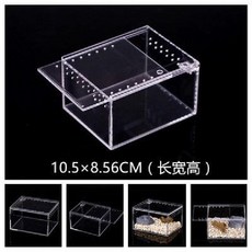 도마뱀사육장 투명 아크릴 사육함 거미 뱀 개구리 파충류 거북이 하우스 소라게, A. 10.5x8.5x6cm, 1개