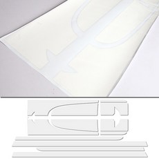 자동차 스타일링 사이드 레이싱 줄무늬 후드 리어 엔진 커버 트렁크 바디 키트 데칼 스티커 BMW MINI Coope, 02 Gloss White