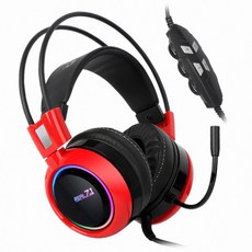 ABKO B980 리얼 7.1 RGB 진동 게이밍 헤드셋 레드