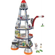 키드크래프트 63443 로켓선 목제 놀이 세트 로켓 우주정거장 액션 피겨 포함