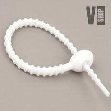 브이샵 컬러 실리콘 타이 스트랩 1P 실리콘케이블타이키링 케이블타이홀더, 그린, 1개