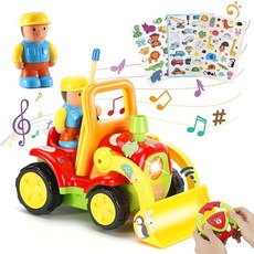 LIFE RC Construction Car with Lights and Music Electric Radio Toy Remote for Babies Kids Toddlers, 한개옵션0, 1개