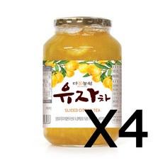 꽃샘 꿀유자차s 2kg 4개 유자청 전통차 과일청 꽃샘유자, 1개입, 8개