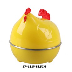 스테인레스 스틸 전자 레인지 계란 밀렵기 닭 모양 보일러 휴대용 조리 기구 도구, yellow 7 eggs, 1개