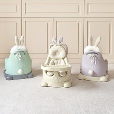 에시앙범보의자 P-Edition+블룸버니 2종 이유식 아기의자, 돌핀그레이_돌핀그레이, 레이지버니