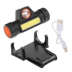 태양광 자동 조광 용접 마스크 헤드 라이트 USB 충전식 이중 사용 아르곤 헬멧 조명, 1개