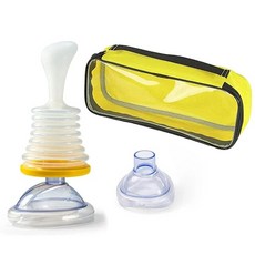 질식 방지 응급 처치 키트 질식 장치 가정 질식 구조 장치 성인 및 어린이 2 사이즈 파우치포함, 01 Yellow bag set, 1개