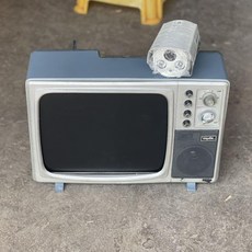브라운관 tv cctv 레트로 송출기 아날로그 팝업행사 리폼 14인치 재생가능, 14인치 헤이즈블루