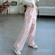 [당일출고] 수엠W 일자 와이드핏 허리끈 S199 y2k카고밴딩P