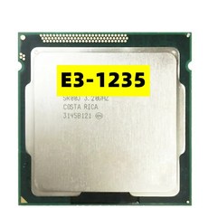 Xeon E3-1235 E3 1235 3.2GHz 쿼드 코어 CPU 프로세서 6M 95W LGA 1155, 한개옵션0