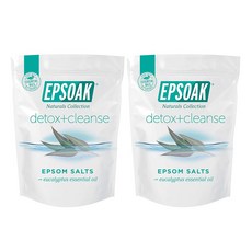 엡솜 솔트 DETOX+CLEANSE 입욕소금 2lb 907g 2팩, 단일상품