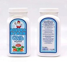 Merero 러시아 소금 무요오드 소금 천연 정제염, 1개, 1kg