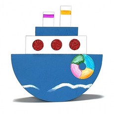 [1+1] 종이오뚝이 만들기 배, 2개