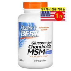Doctors Best 닥터스 베스트 글루코사민 1500mg 콘드로이틴 1200mg OptiMSM 함유, 240정, 1개