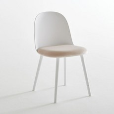 벨벳 쿠션 플라스틱 디자인 카페 식탁 의자(착불), 색상:핑크