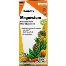 Gaia Herbs Floradix Magnesium Liquid Herbal and Mineral Supplement 8.5 fl oz (250 ml) 버기컴퍼니, 1개