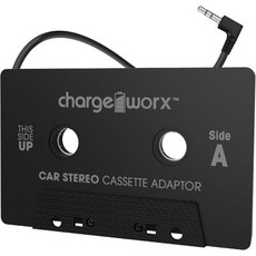 CHARGEWORX 자동차용 카세트 어댑터 스마트폰 MP3 플레이어용 유, CHARGEWORX 자동차용 카세트 어댑터 스마트폰 M