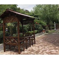 DIPYLON 평상정자 공장직거래 원목량정 야외부패방지목정원대봉정자 유리기와레저정나무집정원, 2mx1.6m