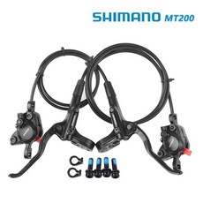  Shimano MT200 유압 브레이크 자전거 BR-BL-MT200 브레이크 MTB 자전거 디스크 브레이크 클램프 마운틴 브레이크 패드 M315 새 모델 2021, 왼쪽 F 오른쪽 R 세트, 1개 