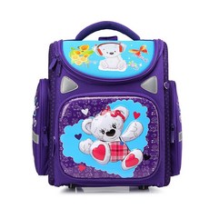 1-3-5 학년 소녀 책 가방 Unfold 정형 외과 초등학교 Satchels 만화 고양이 곰 학생 키즈 배낭 방수 2020, white bear_3