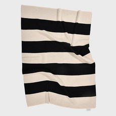  빌라501 Stripe Knit Blanket Black - 스트라이프 니트 블랭킷 블랙  상품 이미지