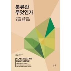 분류란 무엇인가:지식의 구조화와 검색에 관한 이해, 한울아카데미, 에릭 J. 헌터 저/박지영 역 한울아카데미, 에릭 J. 헌터 저/박지영 역