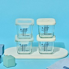 글라스락 베이비 눈금 이유식용기 큰용량 270ml 혼합 6조 선물세트 (코코넛밀크), 상세 설명 참조, 단일옵션