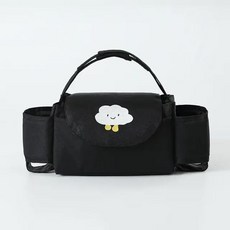 만화 유모차 정리함 기저귀 가방 기저귀 가방 캐리지 버기 유모차 카트 바구니 후크 액세서리, [04] Black Cloud, 1개