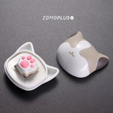 조모 고양이 키캡 아티산 포인트 기계식 키보드, 팁트키캡 + 핑크젤리